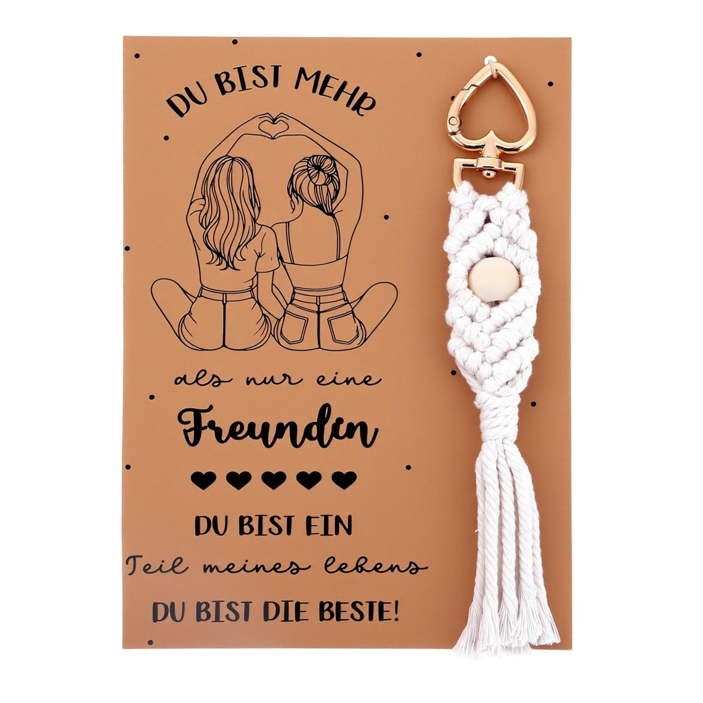 Nogeqi Girlfriends Gift Best Friend Keyring with Card, Bff Gifts Best Friends Birthday Gift Christmas Gifts Small Gifts for Women Sister Mum Bff Wife