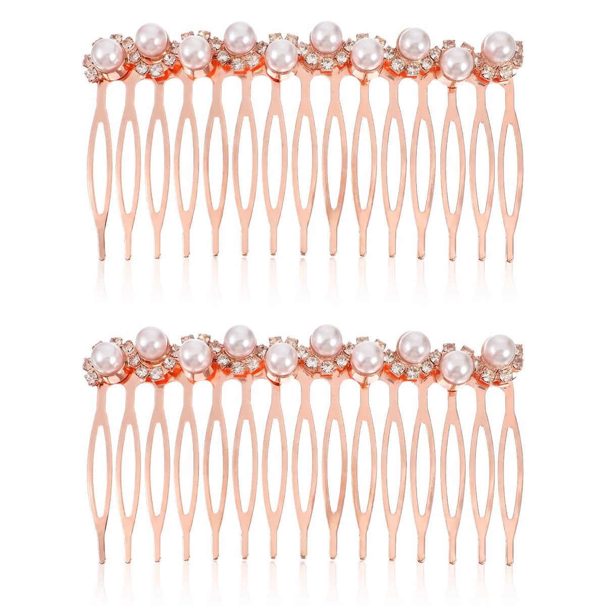RAHHLIZS 2pcs Pearl Hair Combs For Women Accessories, Wedding Hair Combs