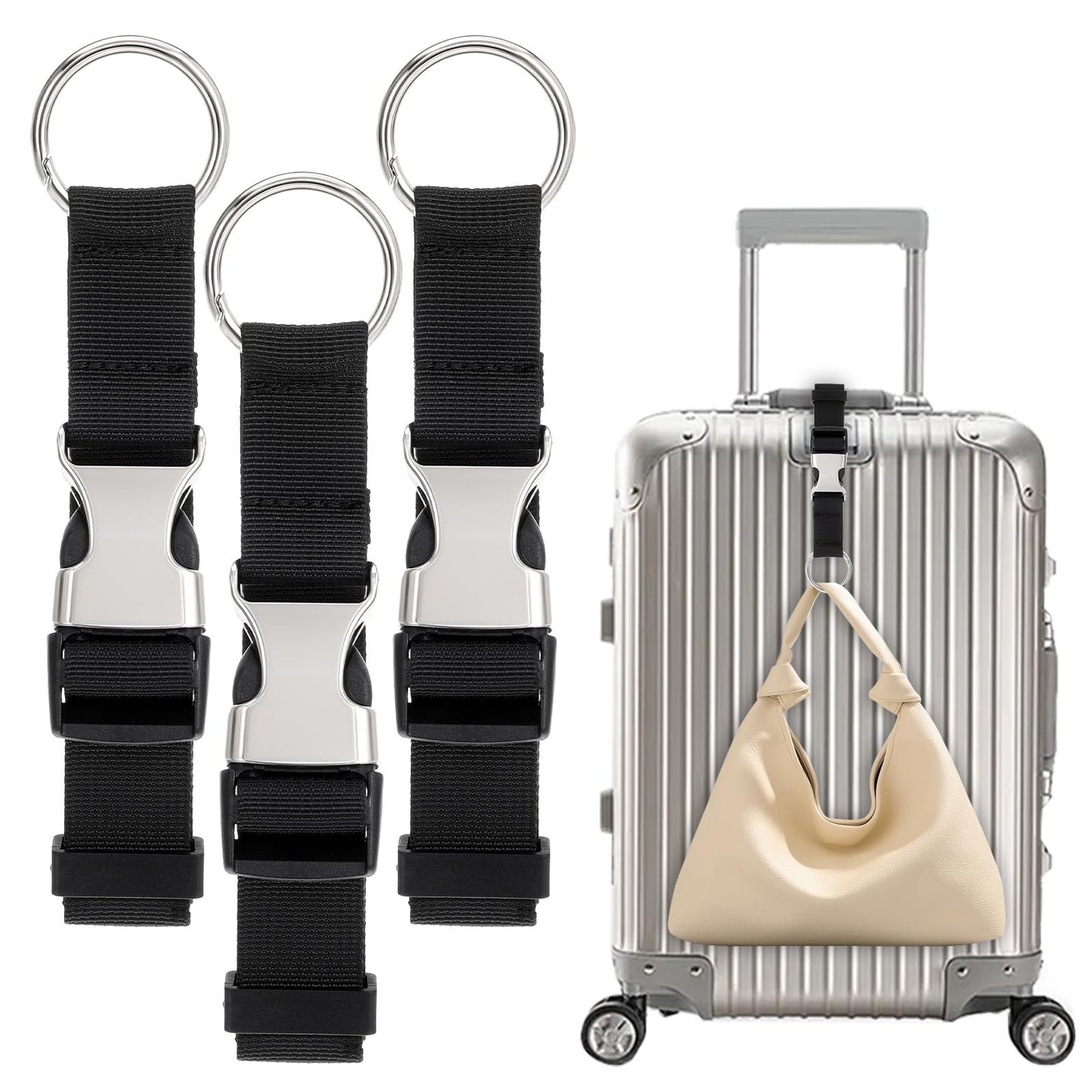 3 Pcs Luggage Accessories Add A Bag Luggage Strap Belt Jacket Gripper Heavy Duty Valises Strap Travelkin Straps For Suitcases Adjustable Suitcase Belt For Suitcases Add A Bag