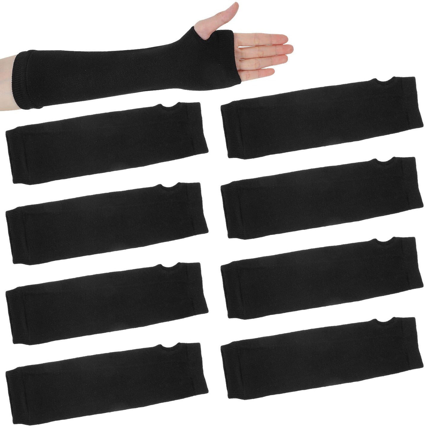 8PCS Arm Cast Cover Hand Socks for Splint Black Arm Sling Covers Elastic Short Cast Covers Protector Removable Washable Wrist Elbow Protection Cover Short Arms Sling Sleeve Decorations for Bath Shower