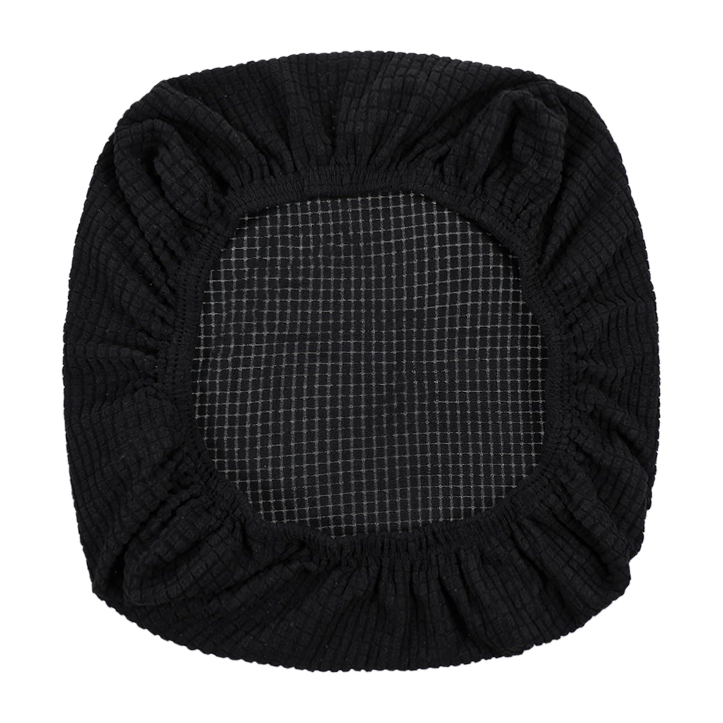 1 PCS Desk Chair Covers Stretchable Gaming Chair Seat Cover Office Chairs Seat Covers Bottom Only Removable Washable Kitchen Chairs Protective Cover Universal Rotating Office Seats Slipcover (Black)