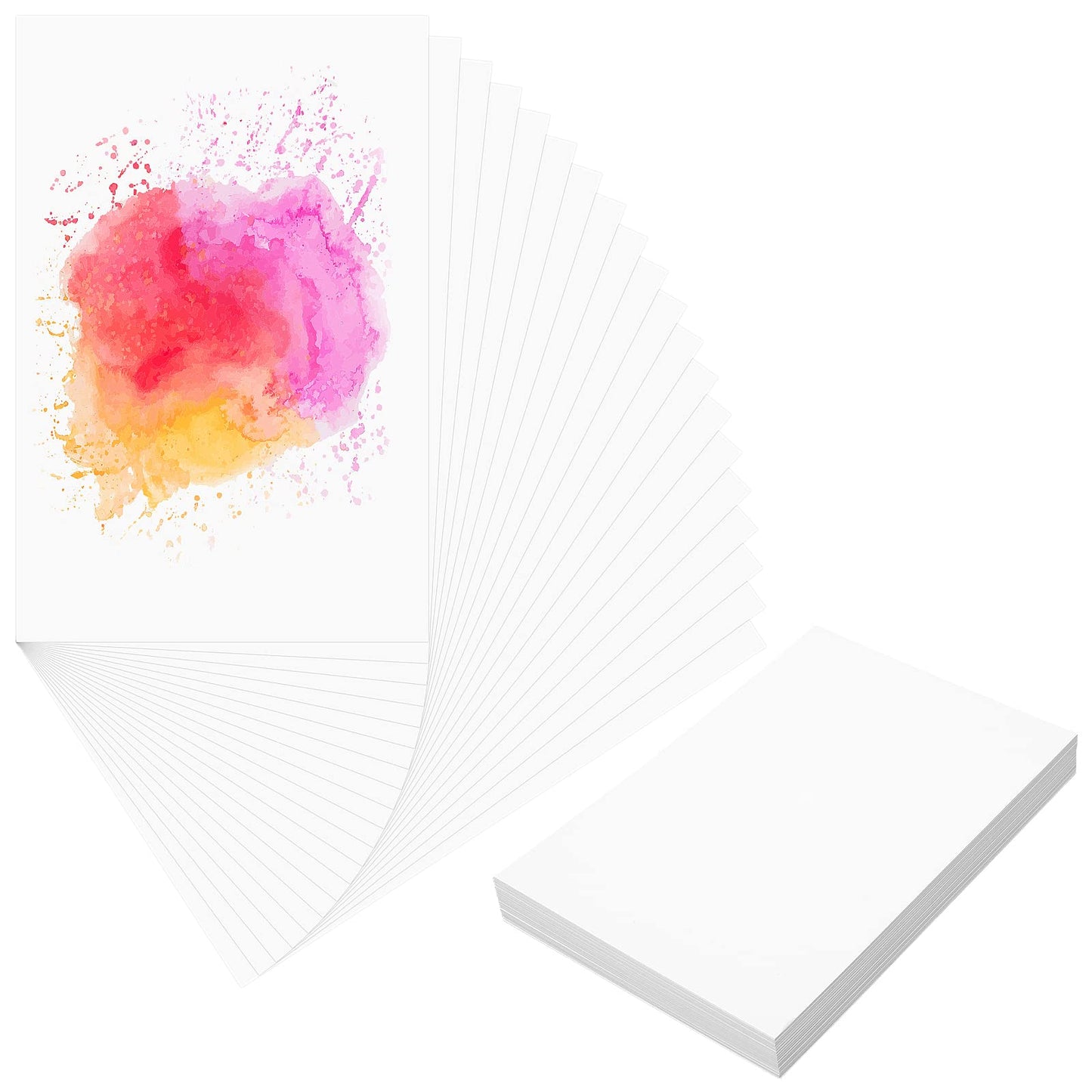 50 Sheets 18 x 12 cm Postcards Blank Watercolour Paper White A6 Blank Paper Cards Blank Postcards Memory Cards Blank Cold Pressed Painting Pad Watercolour Paper for Painting Drawing Sketching Graffiti