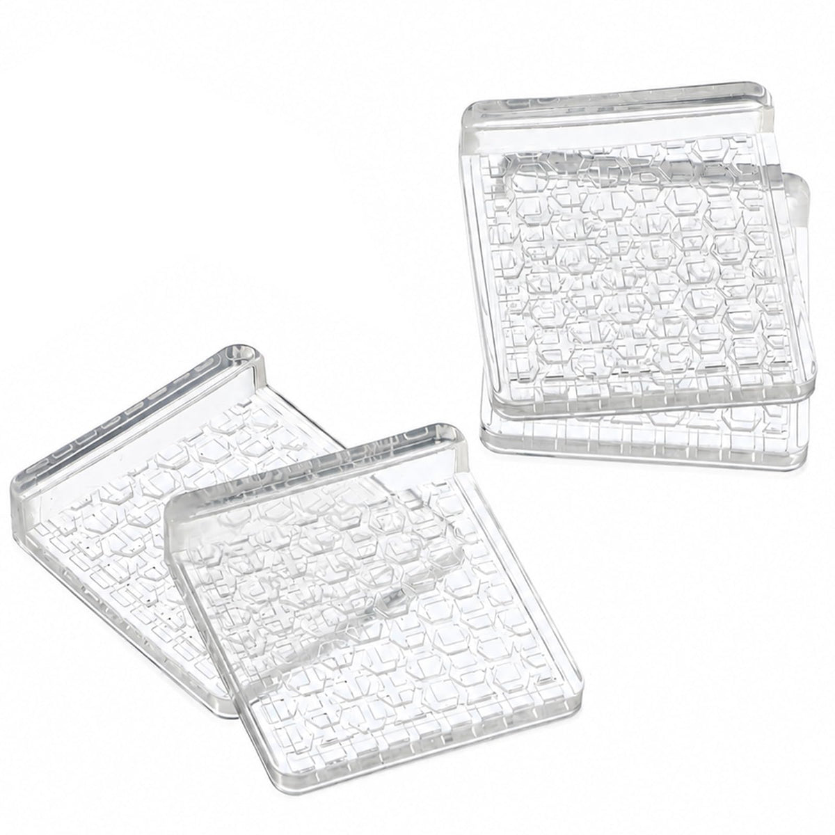 4 Pcs 1.7" × 1.6" Clear Furniture Coaster Cups Non Slip Furniture Pads