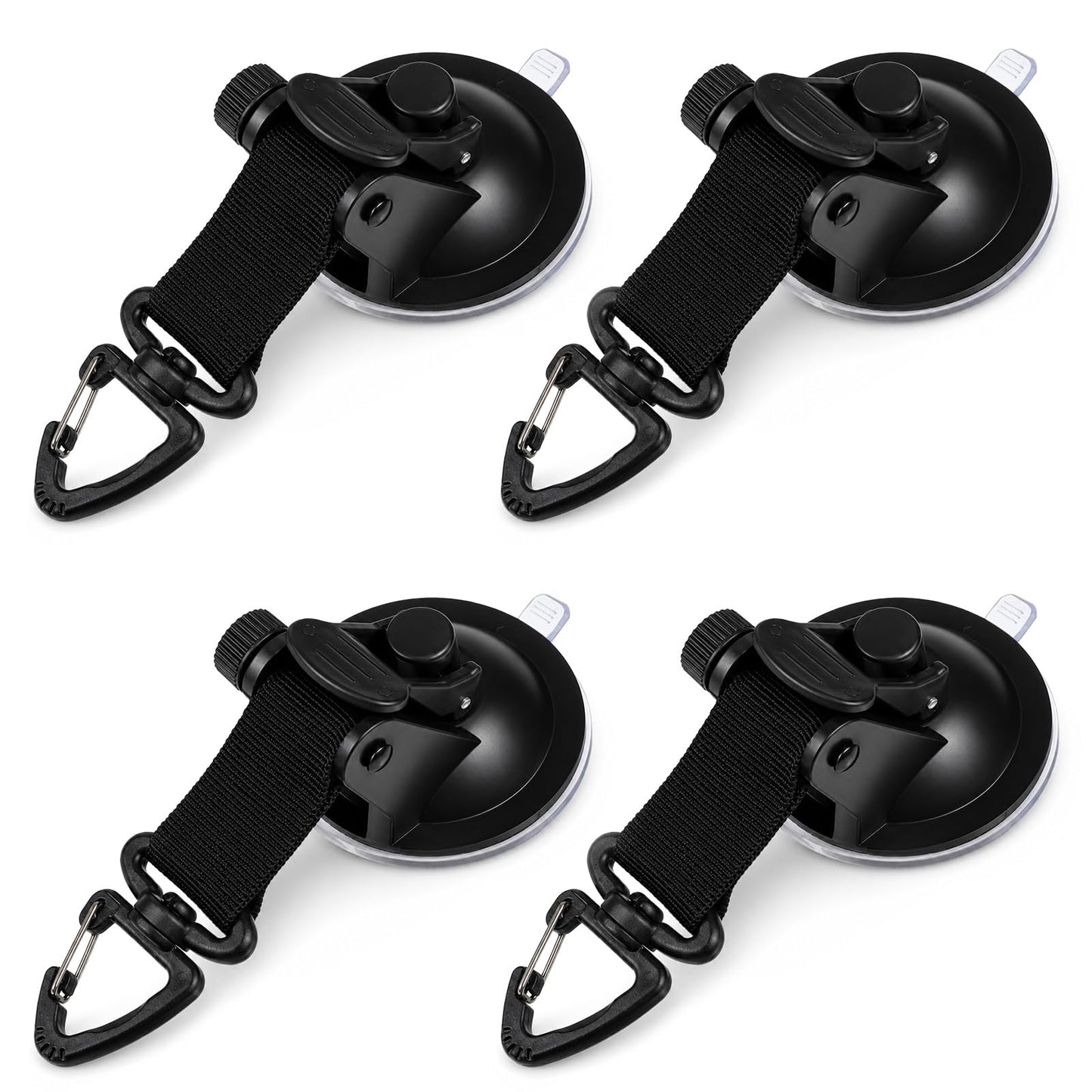 2 Pack Heavy Duty Car Camping Tie Down Suction Cup with Hooks