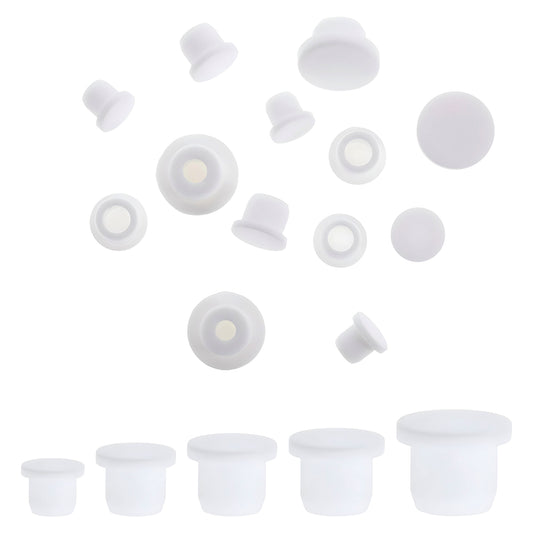 Ymapinc 25 Pcs Salt and Pepper Stoppers Plugs Silicone Bottle Stopper Plug (10 12 13 15 16 mm) Salt Shaker Plug Replacement for Pots Bottles Pipes