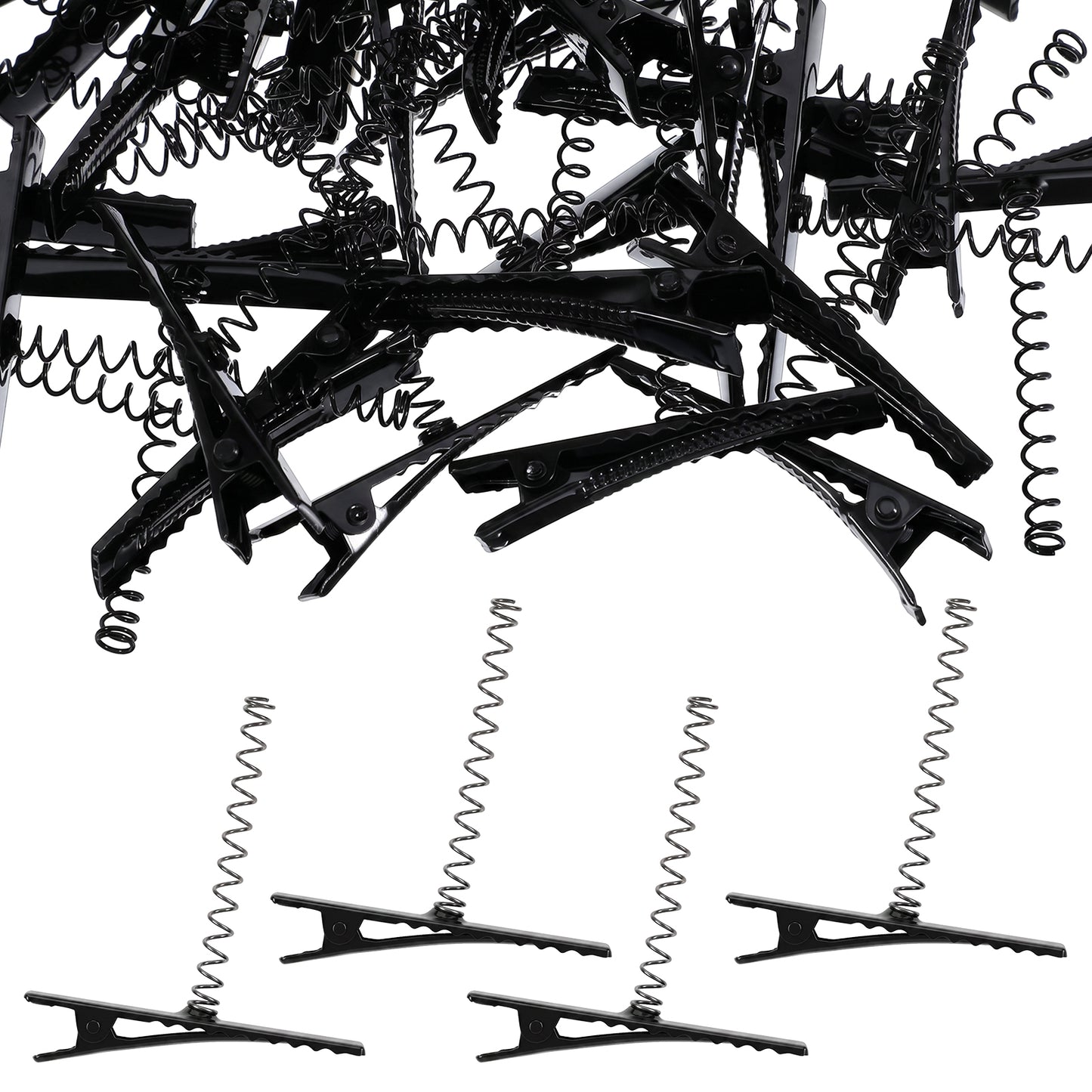 RAHHLIZS 30Pcs Black Metal Duckbill Clips, Duck Clips for Hair