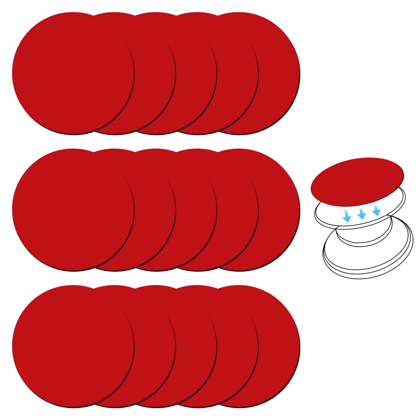 15 Pcs Round Double Sided Adhesive Discs Round Double Sided Adhesive for Phone Socket Grips Base circle Double-Sided Extra Clear Gel Tape Replacement 35mm/ 1.38" Circle Nano Patch for Home Car Deco