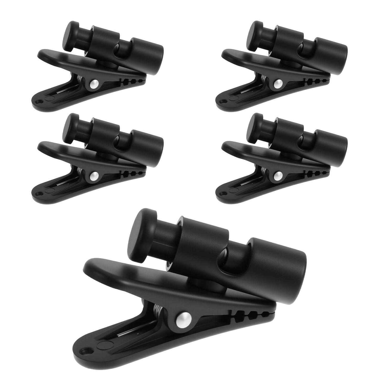 5 Pack Headphone Clips for Earphone Wire Earphone Microphone Cable Clips Cord Clamp Hooks Collar Clamp Clip Earphones Winder Earbud Cable Clip Clamps Hooks Black for Most Headset Wire