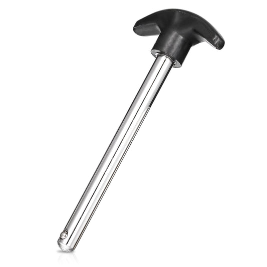 Ymapinc T-Shaped Drop Set Gym Pin, Weight Plate Selector Stack Loading Pins for Home Gym Replacement Parts Exercise Accessories(Chrome-Plated Steel & Plastic)