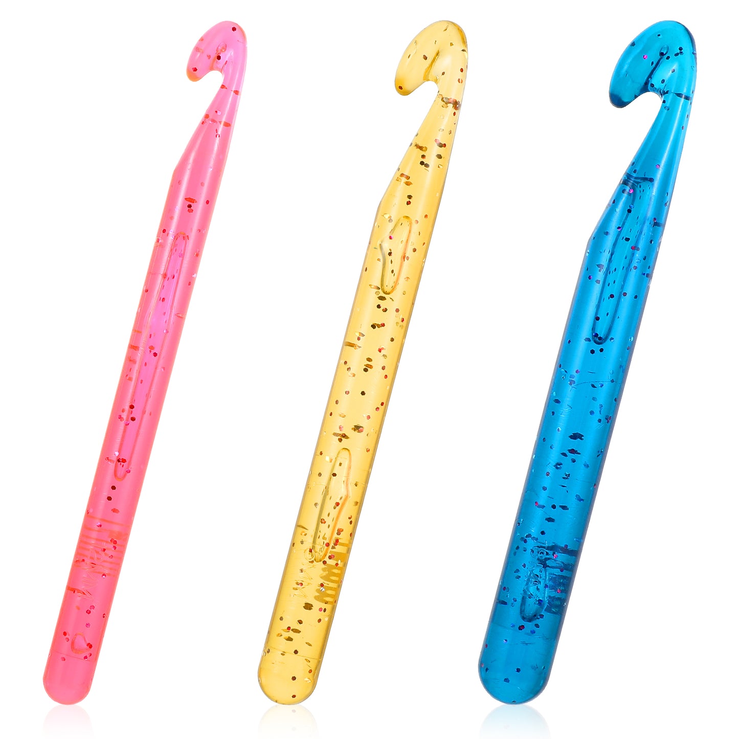 Matwsec 3PCS Large Crochet Hooks 18mm 12mm 15mm Crochet Hook Ergonomic Crochet Needles for Yarn Knitting Carpet Scarf Wool Roving Handmade DIY Crocheting