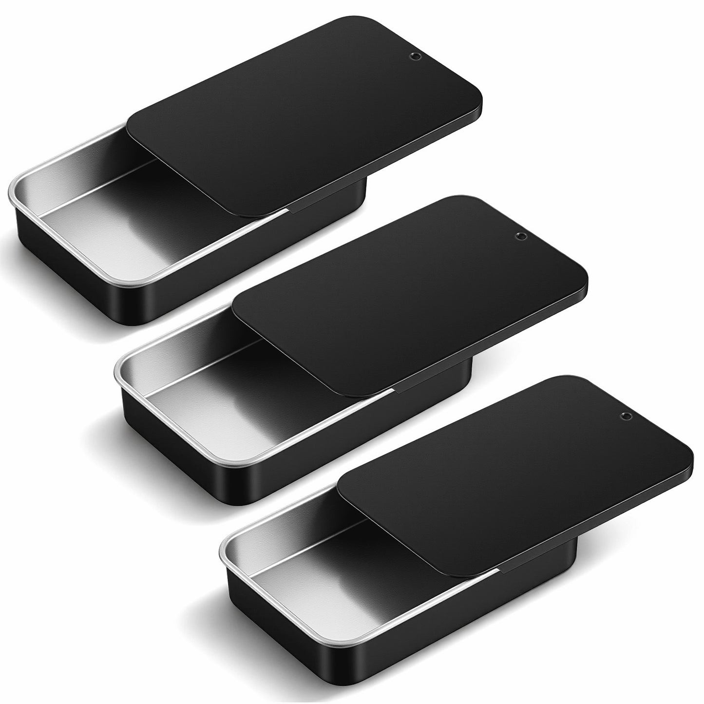 3Pcs Small Dental Floss Case Travel Floss Picks Case Metal Portable Flosses Dispenser Box Travel Flosses Holder