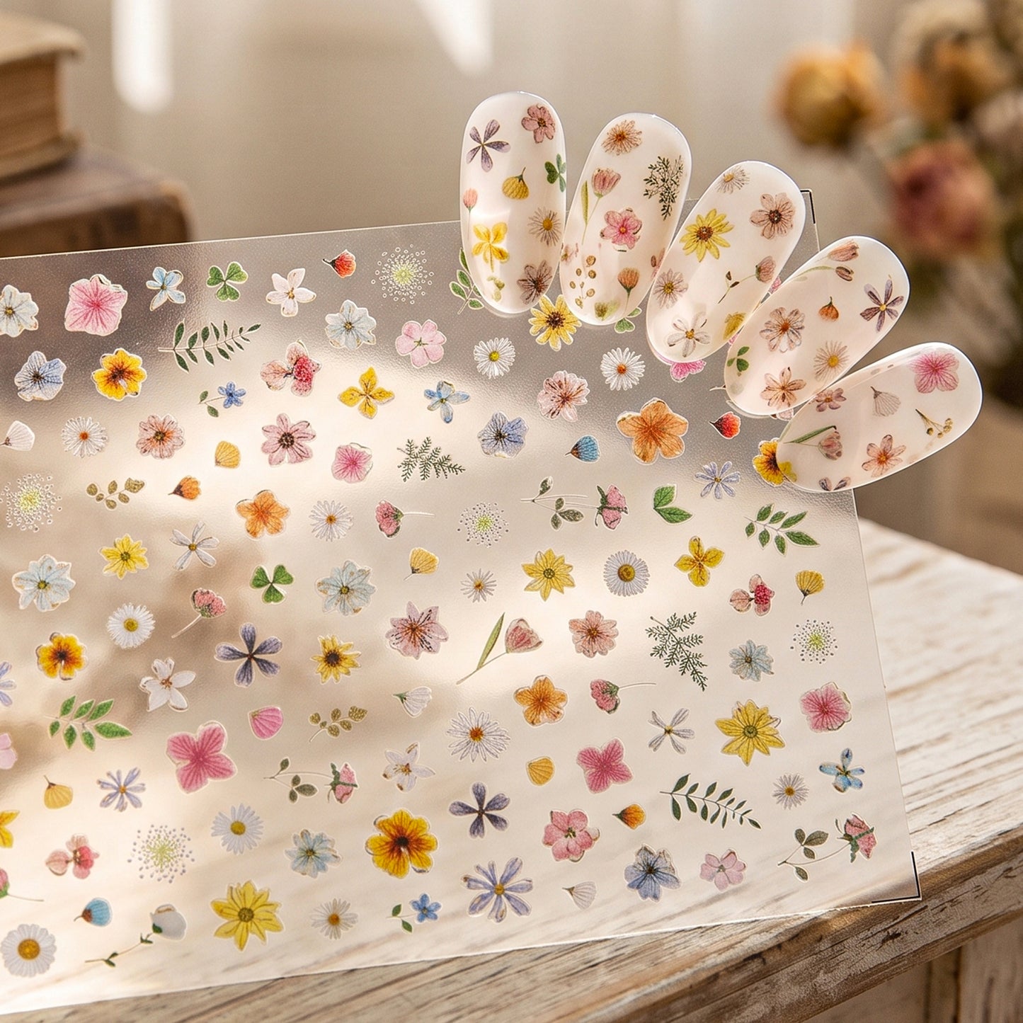 Matwsec Flower Nail Stickers Nail Decals for Nails Art