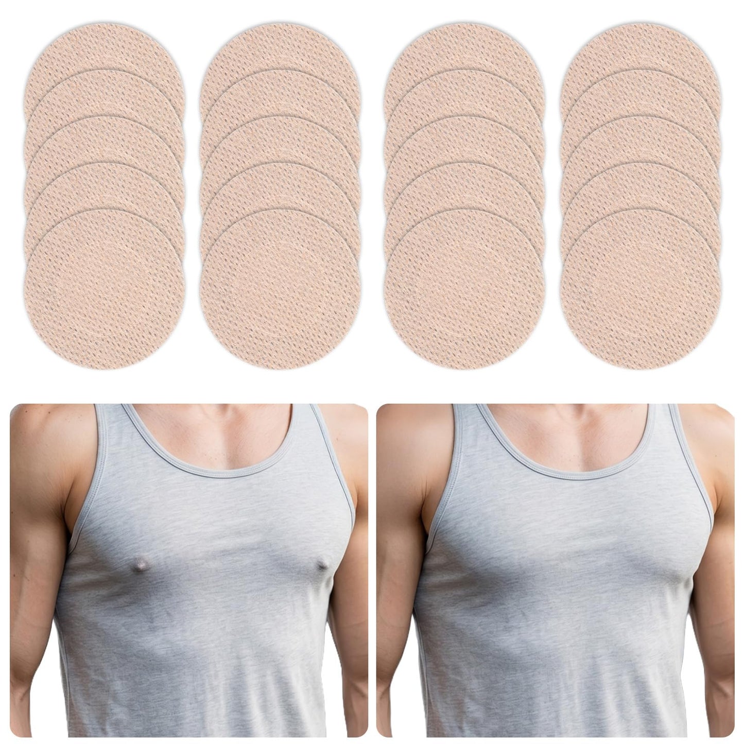 Chsoejuf 80PCS 40 Pairs Mens Nipple Covers No Show Protection for Runners
