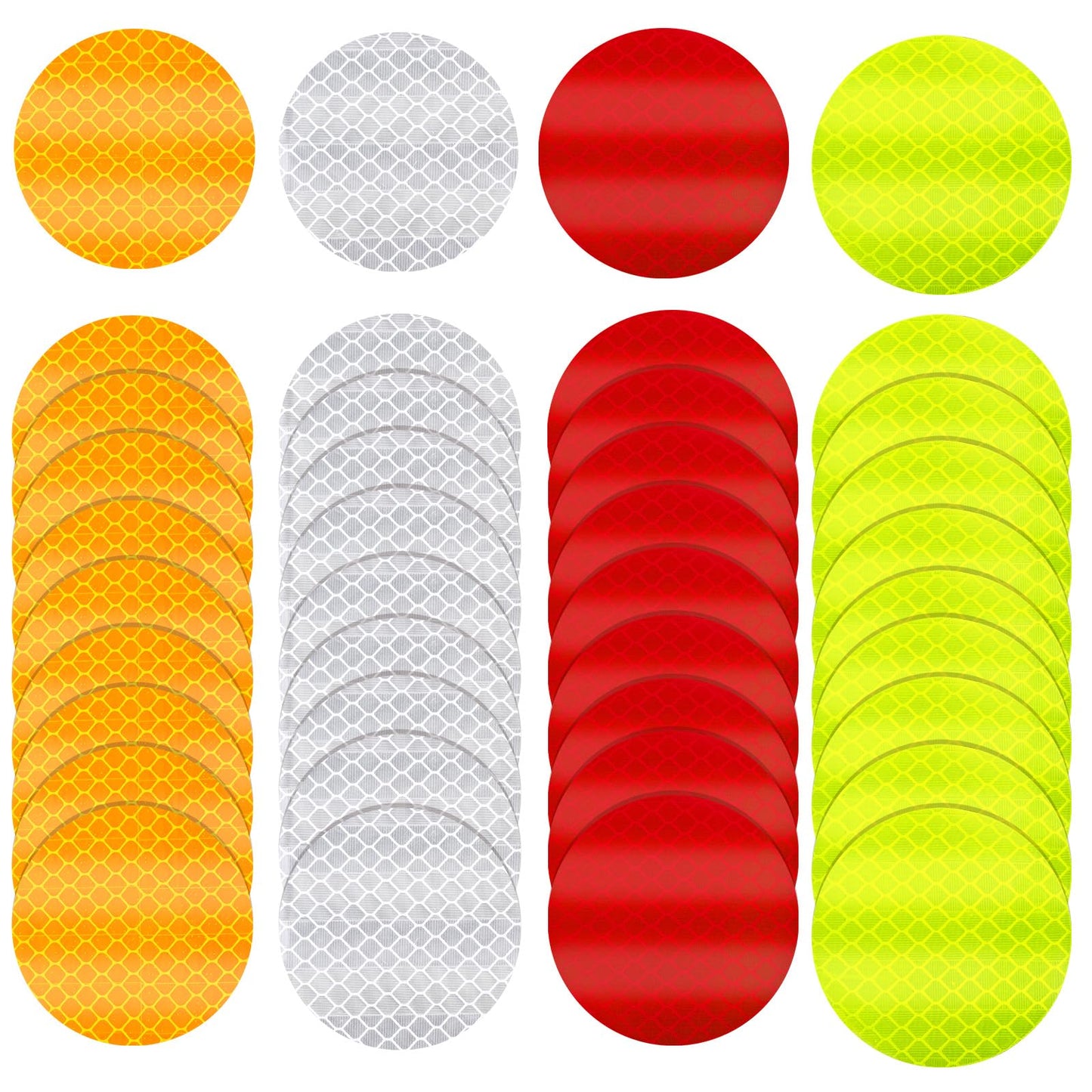 Ymapinc 40Pcs Dot Reflective Tape Sticker Warning Reflective Stickers Safety Night Visibility Waterproof Reflector Sticker for Vehicle, Bicycles, Motorcycles, Clothing