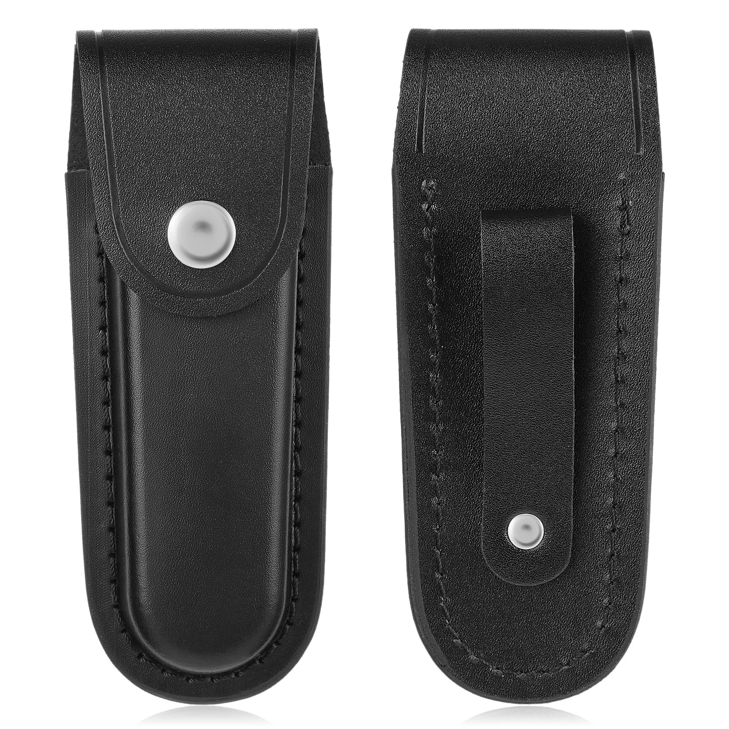 Mabor Knife Sheath Portable Leather Swiss Army Knife Pouch Pocket Knife Belt Holder with Snap Closure and Belt Loop Accessory for Outdoor Climbing Camping Cycling
