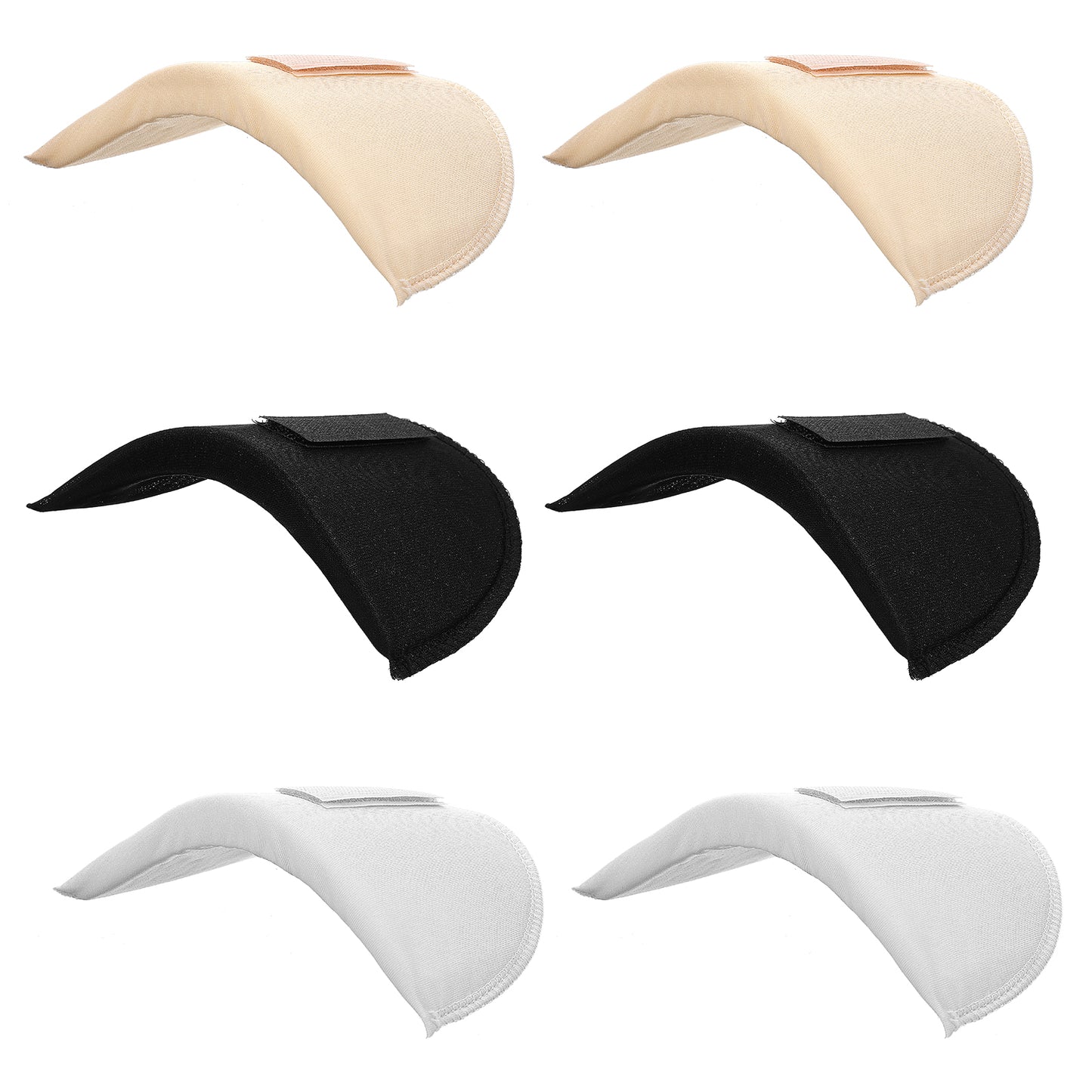 6pcs Shoulder Pads For Womens Clothing,Set-In Shoulder Pads, No-Sewing Required, Anti-Slip Detachable,Reusable Soft Sponge Shoulders Pad For Men Round Sloping High Low Shoulders Blazer Suit T-Shirt