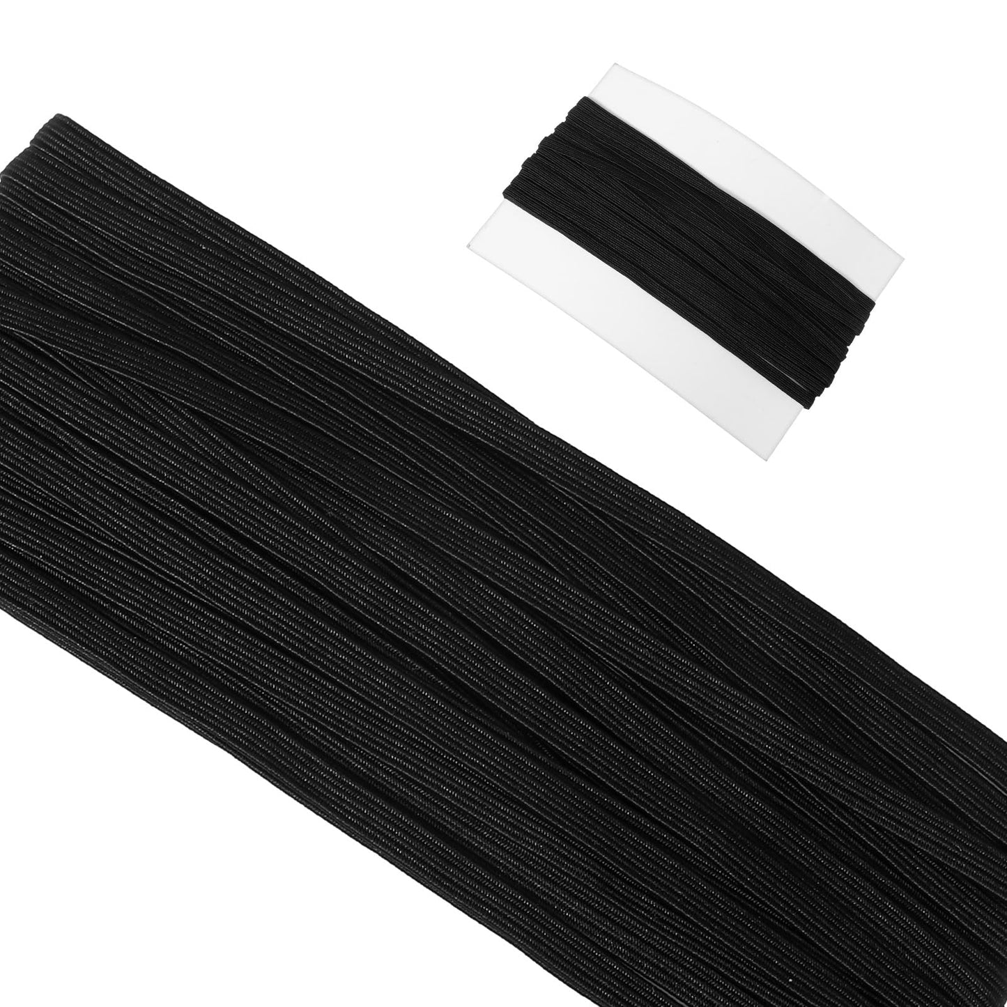 Nogeqi 20 Metres Black Elastic Band Sewing, 5 mm Wide Trouser Rubber Bands