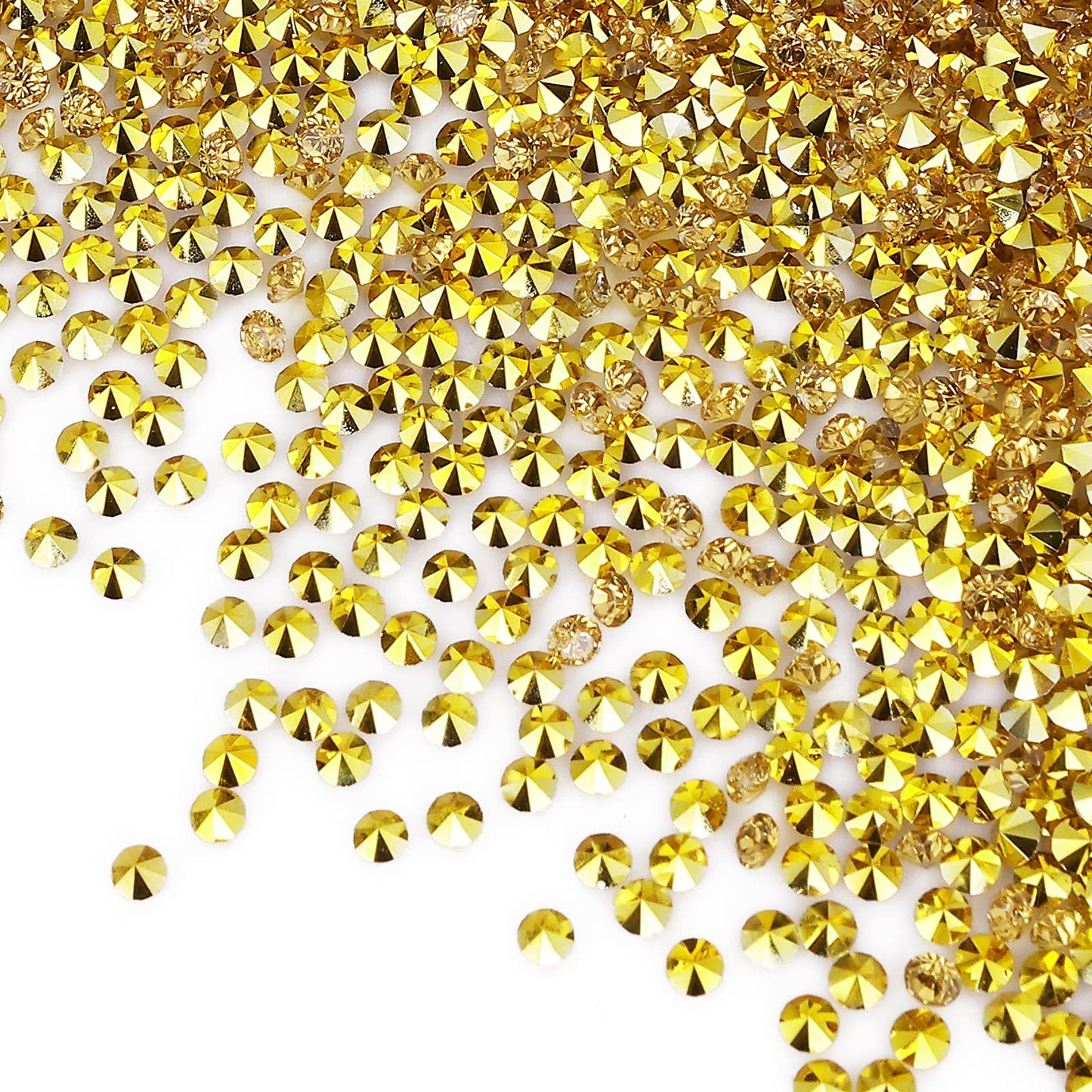 Teaaha 10000PCS Clear Wedding Table Scatter Confetti Reusable Artificial Crystals Diamonds Rhinestones for Wedding Table Centerpiece Bridal Shower Party Birthday Photography Vase Beads (Gold, 3 mm)