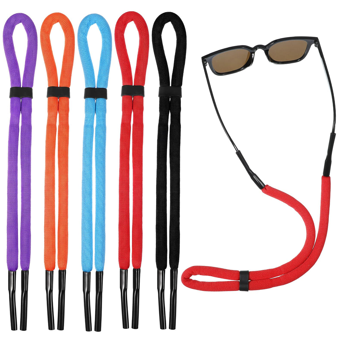 RAHHLIZS 5pack Floating Sunglass Straps, Glasses Strap for Sports