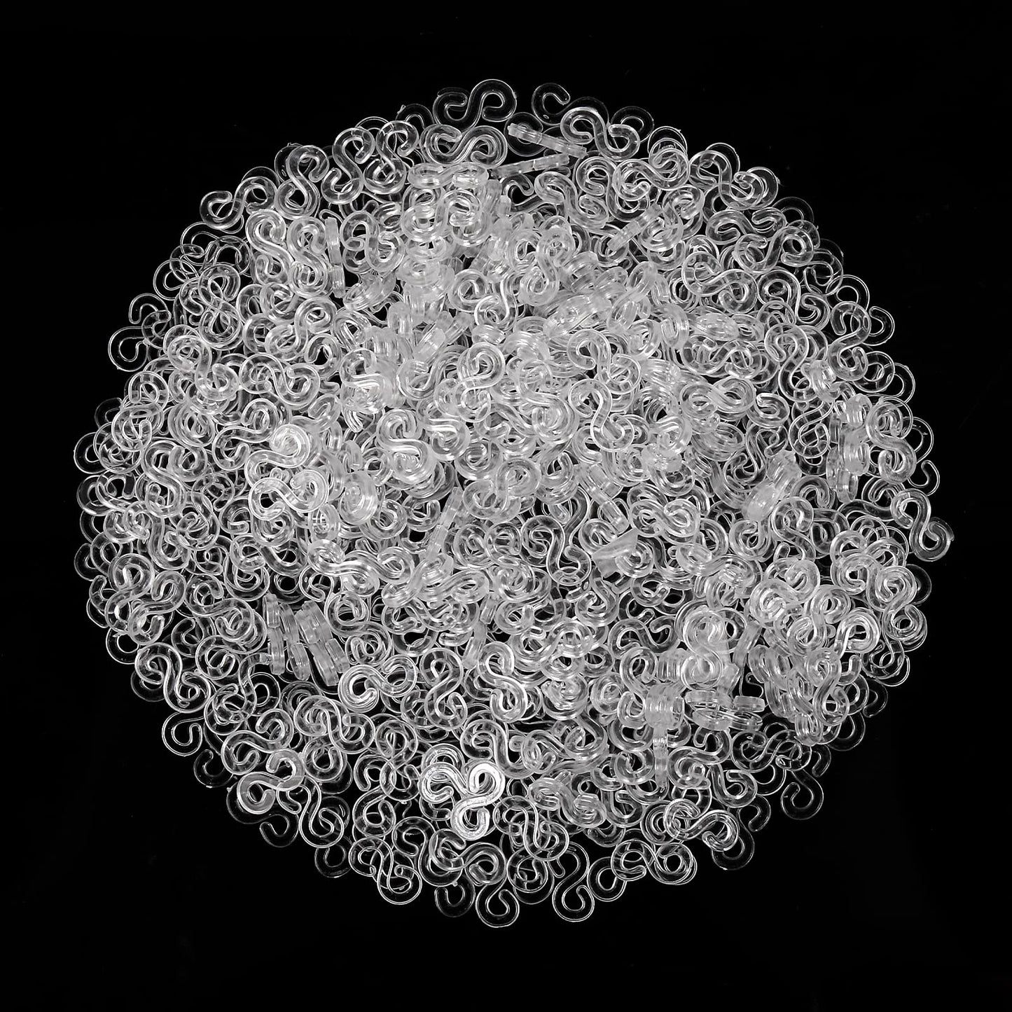 Teaaha 500PCS Loom Bands S Clips, S Clips for Rubber Band Bracelets Rainbow Loom Clips, Connectors Refills for Loom Bracelets Rubber Band Bracelet Hooks Clasps Plastic Band Clips Handcrafts DIY Making