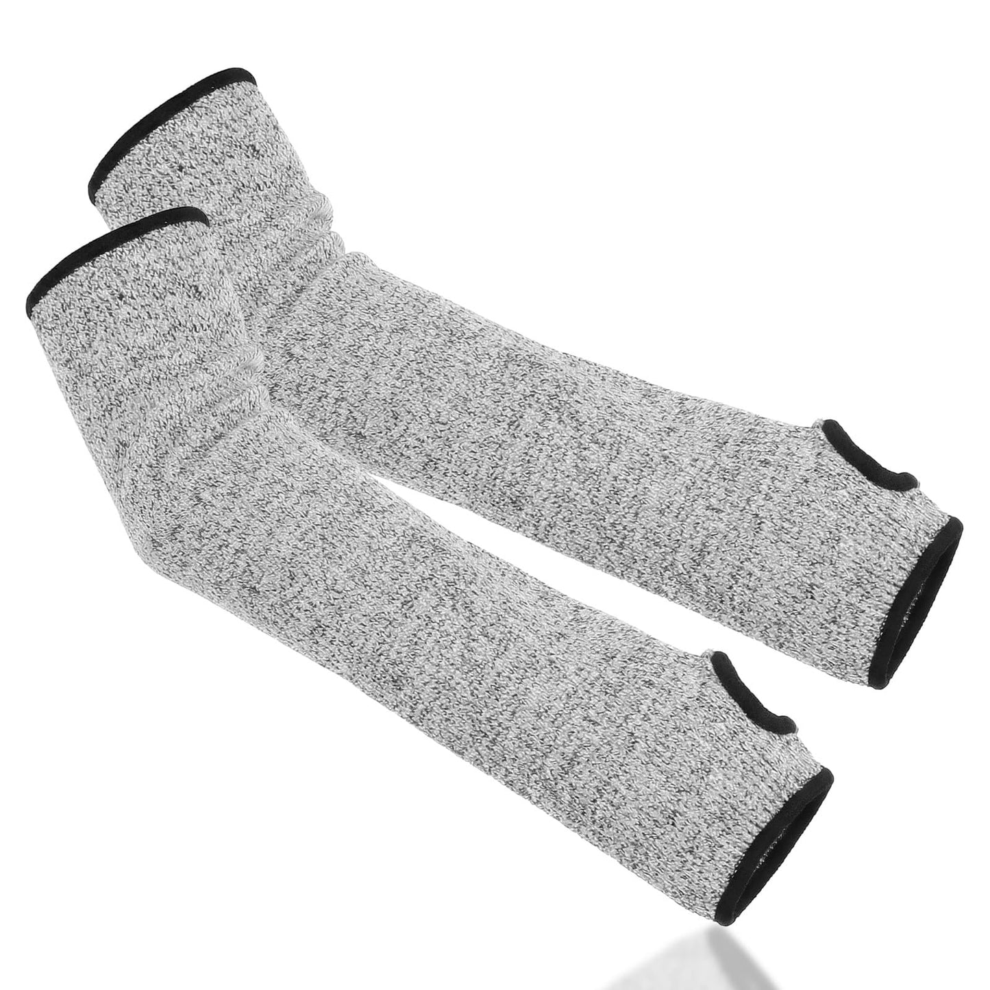 Sorcristy 2 Stück Cut Resistant Arm Sleeves Protective Arm Guards with Thumb Hole for Gardening Welding Kitchen, Protection Sleeves for Men Women (Grey)