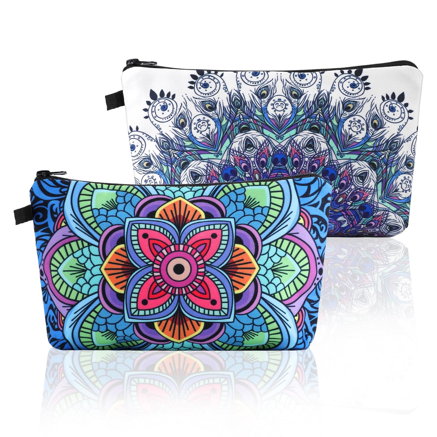 Mabor 2pcs Makeup Bag for Women Cosmetic Pouch, Skincare Bags,Small Cosmetic Bag for Toiletries and Makeup Storage (26.5x19x2cm)