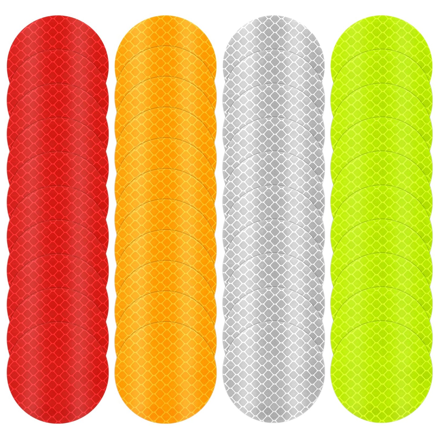 Bremorou Pack of 40 Reflectors Stickers, 5 cm, Round Reflective Tape, Self-Adhesive Bicycle Reflectors Stickers, Warning Reflective Stickers, Safety Warning Tape, Reflective Stickers for Prams