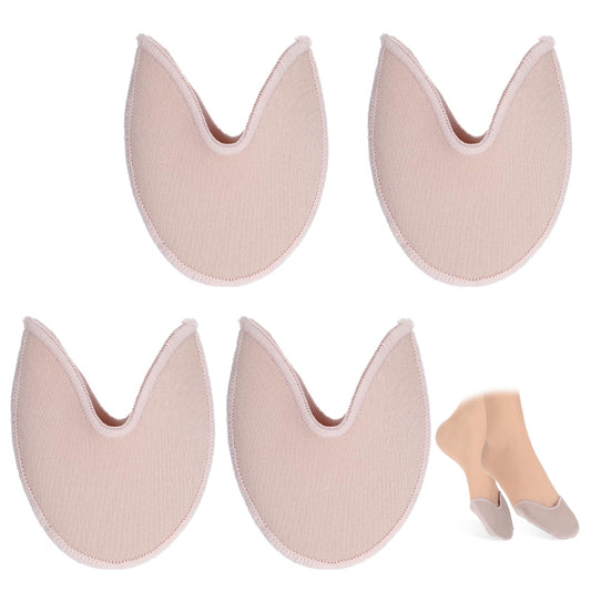 Ymapinc 2 Pairs Ballet Toe Pads for Pointe Shoes, Dance Foot Cover Pouch Protector Pads Accessories Foot Undies for Dance High Heels Dancer Women+Men - Skin Color SEBS+Knitted Fabric