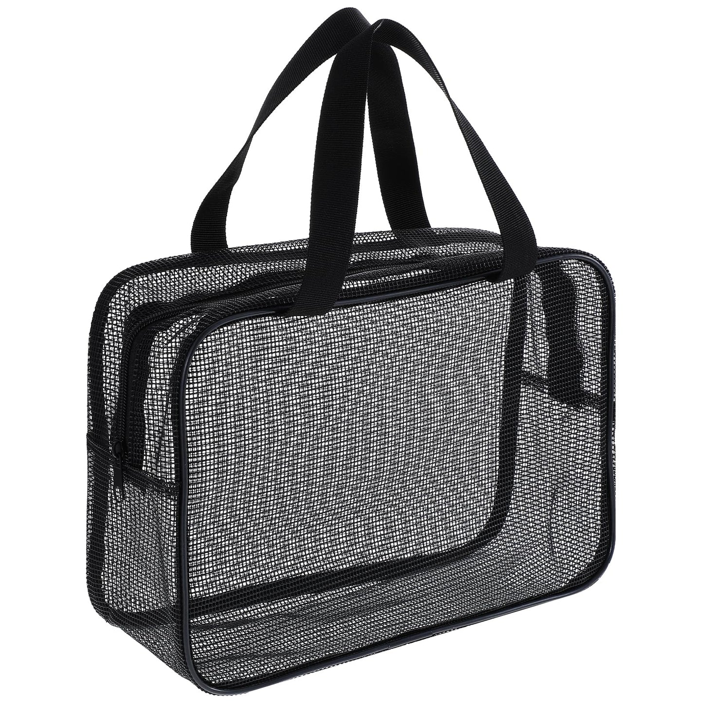 Ymapinc Mesh Shower Caddy for College, Portable College Shower Caddy Hanging Shower Tote Travel Caddy Bag for Bathroom Gym Camping Quick Dry - Black
