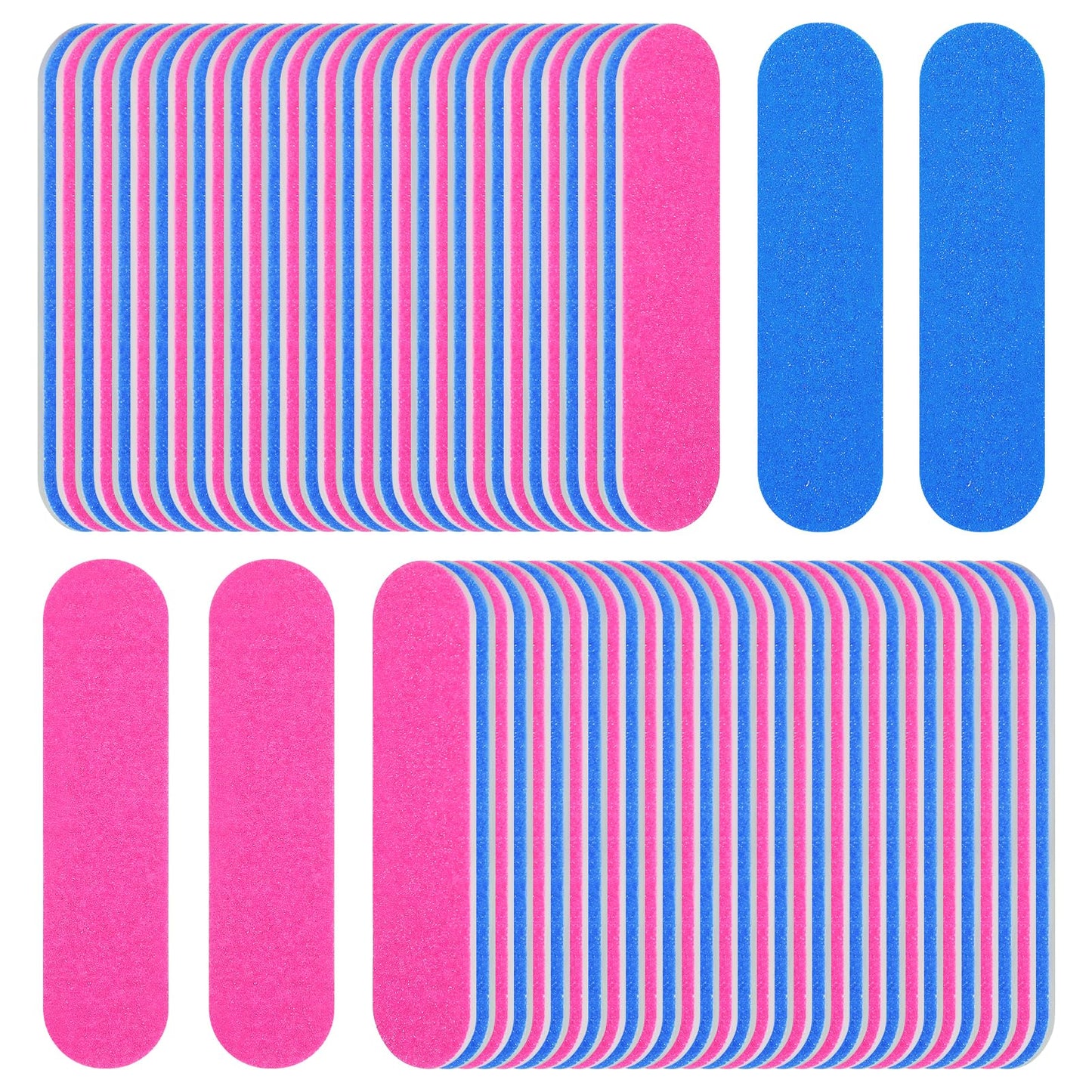 100Pcs Mini Nail Buffer Blocks Nail Care File 100/180 Grit Buffing Blocks Diamond Nail Buffer Nail Buffer for Acrylic Nails Polish Sanding Buffer Strips Mini Nail Buffers Manicure Tools