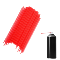 Ymapinc 100pcs Spray Can Nozzle, Red Paint Nozzles for Cans, 12cm Long Replacement Spray Can Extension Pole Straw Tips