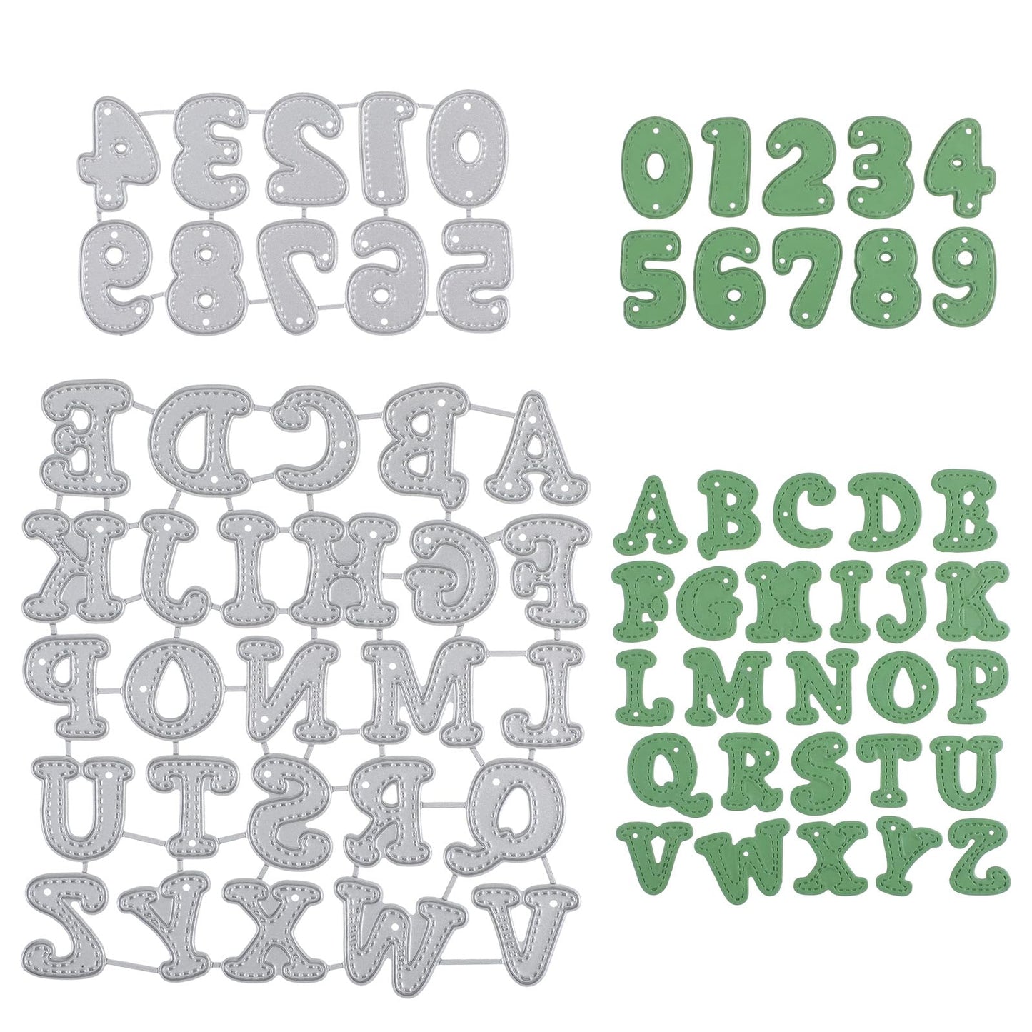 Sorcristy 0-9 Number 26 Capital Alphabet Metal Die Cuts for Card Making