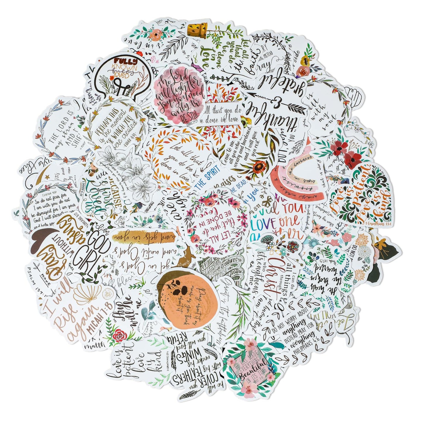 Mabor 100pcs Inspirational Stickers, Positive & Motivational Stickers, Ideal for Laptop, Stickers for Scrapbooking, Waterproof Stickers
