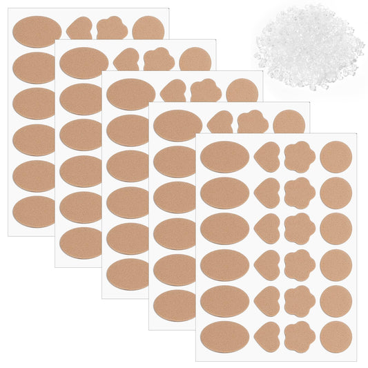 120pcs Earring Support Patches With 500pcs Silicone Heavy Earring Support Backs, Self-Adhesive Waterproof Earring Backs Earlobe Lifter Ear Lobe Support Patches For Heavy Earrings And Droopy Ears