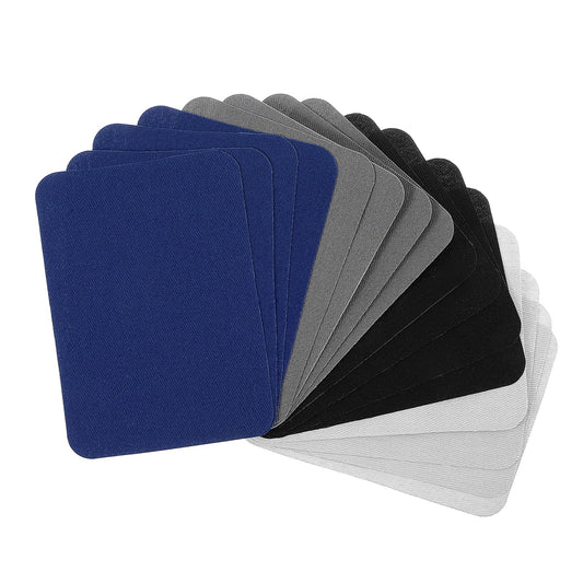 16 PCS Jeans Patches Iron on Inside 4 Colors Premium Quality Fabric Repair Pant Patches for Holes Cotton Denim Iron on Repair and Decoration Kit for Clothes Shirts Inside and Outside (4.13" ×2.95")
