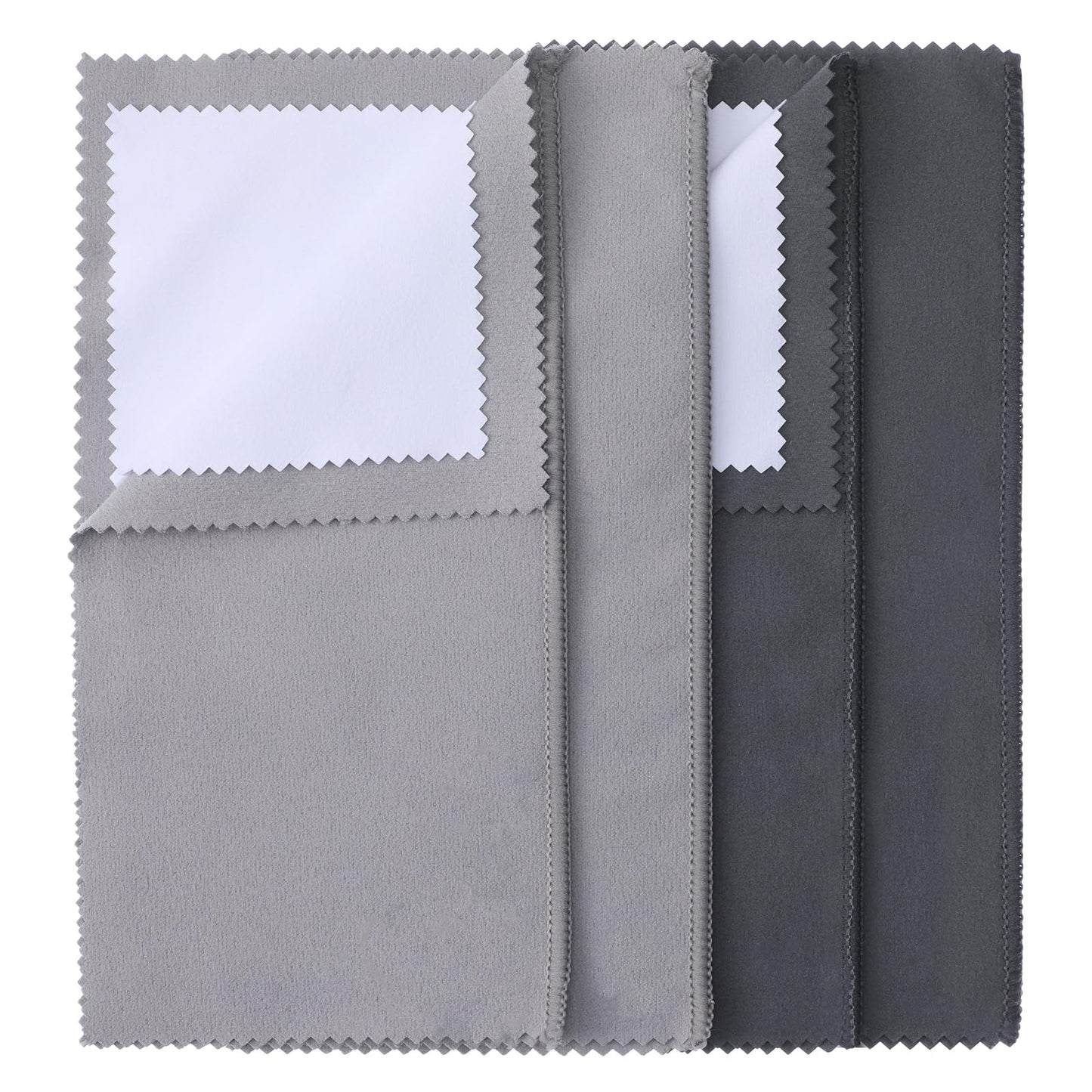 4 Pcs Jewelry Cloth Sterling Silver Cleaning Cloth 7.8" x 7.4" Gold Polishing Cloth Jewelry Polishing Cloths Multi-layer Double-Sided Jewelry Cleaning Cloth for Gold Platinum Jewelry Keep Shining