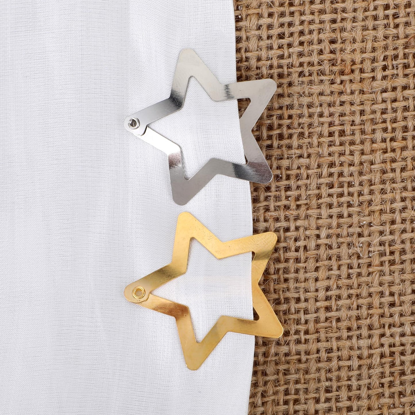 20 PCS Star Hair Clips Silver and Golden Snap Star Hair Accessories Metal Non Slip Star Clips Star Barrettes 2000s Y2k Star Hairclips for Women Girls Star Hair Clip, 1.1 Inches