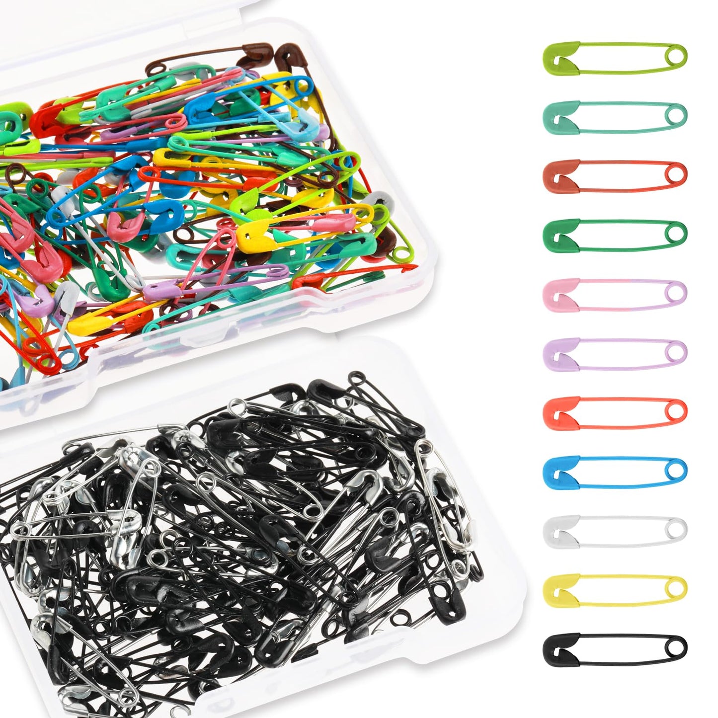 Ouligay 240Pcs Safety Pins Colored Safety Pins Small Safety Pins for Clothes Arts Crafts Sewing