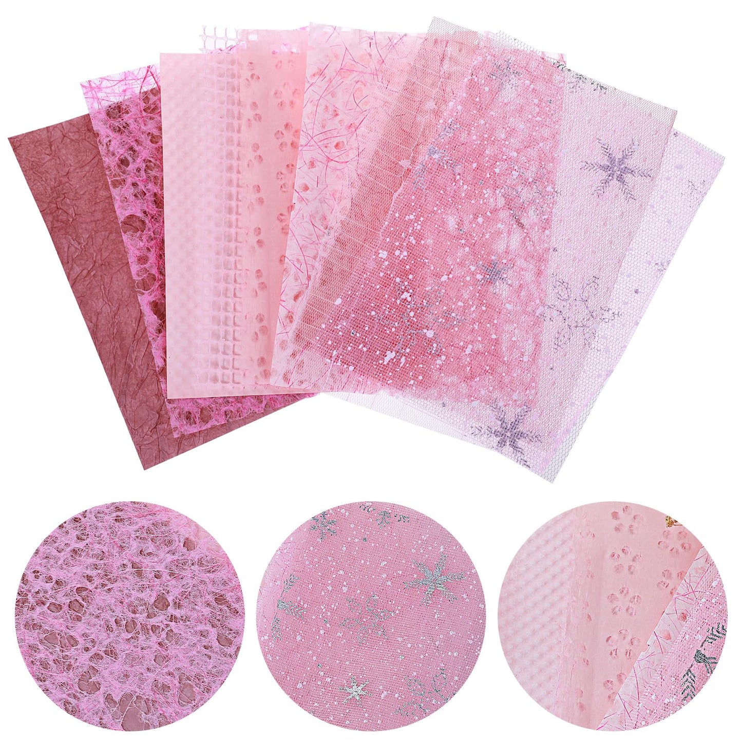 10PCS Handmade Scrapbook Paper Textured Paper, Handmade Paper Scrapbooking Paper, Various Styles Paper for Scrapbooking Handmade Scrapbook Paper Sheets for Scrapbooking DIY Paper Craft Supplies