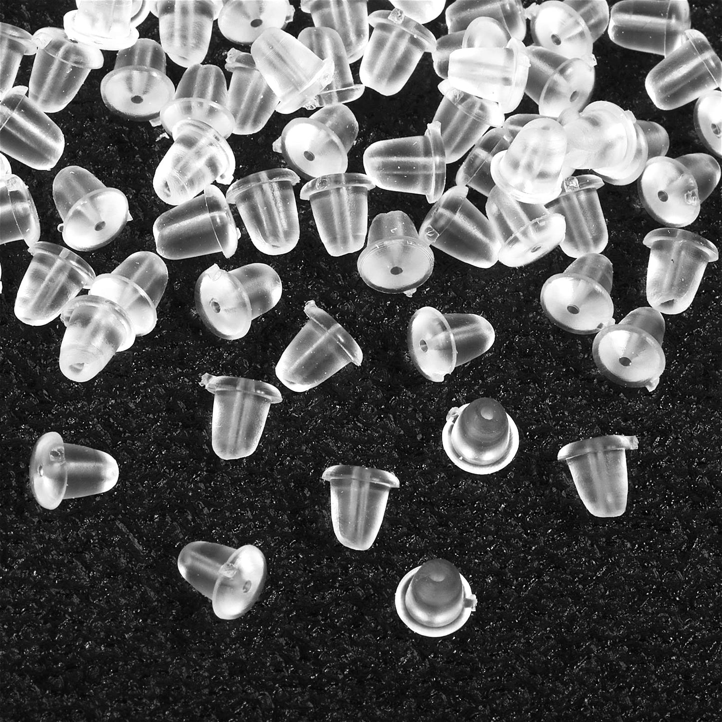 Pack of 1000 Earring Backs Safety Backs Silicone Earring Clasp Stud Earring Buckle Earring Clasps Transparent for Women DIY Jewellery Fitting Earrings Making