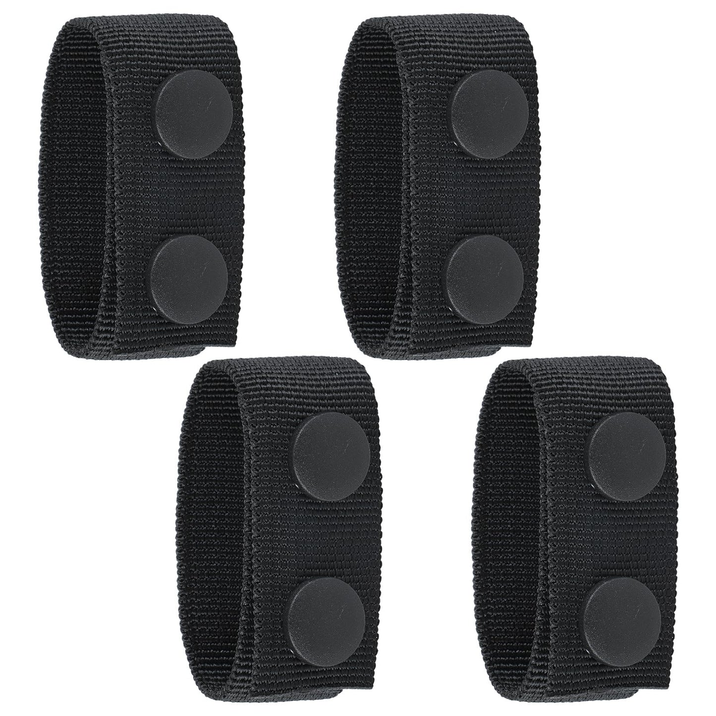 Tyqour Pack of 4 Tactical Belt Keeper Police Belt Loop Belt Holder with Double Press Studs Belt Loops Tactical Police Military Equipment Accessories