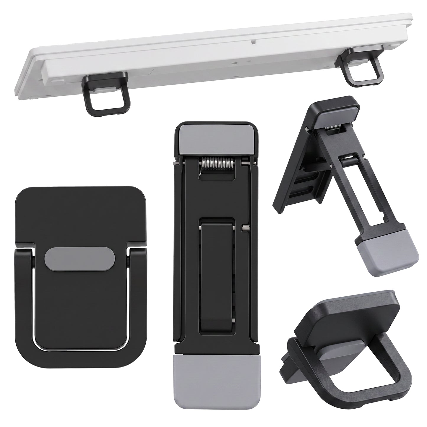 MEUYSIAC 4 Pack Portable Keyboard Riser, Mini Foldable Laptop Keyboard Lift