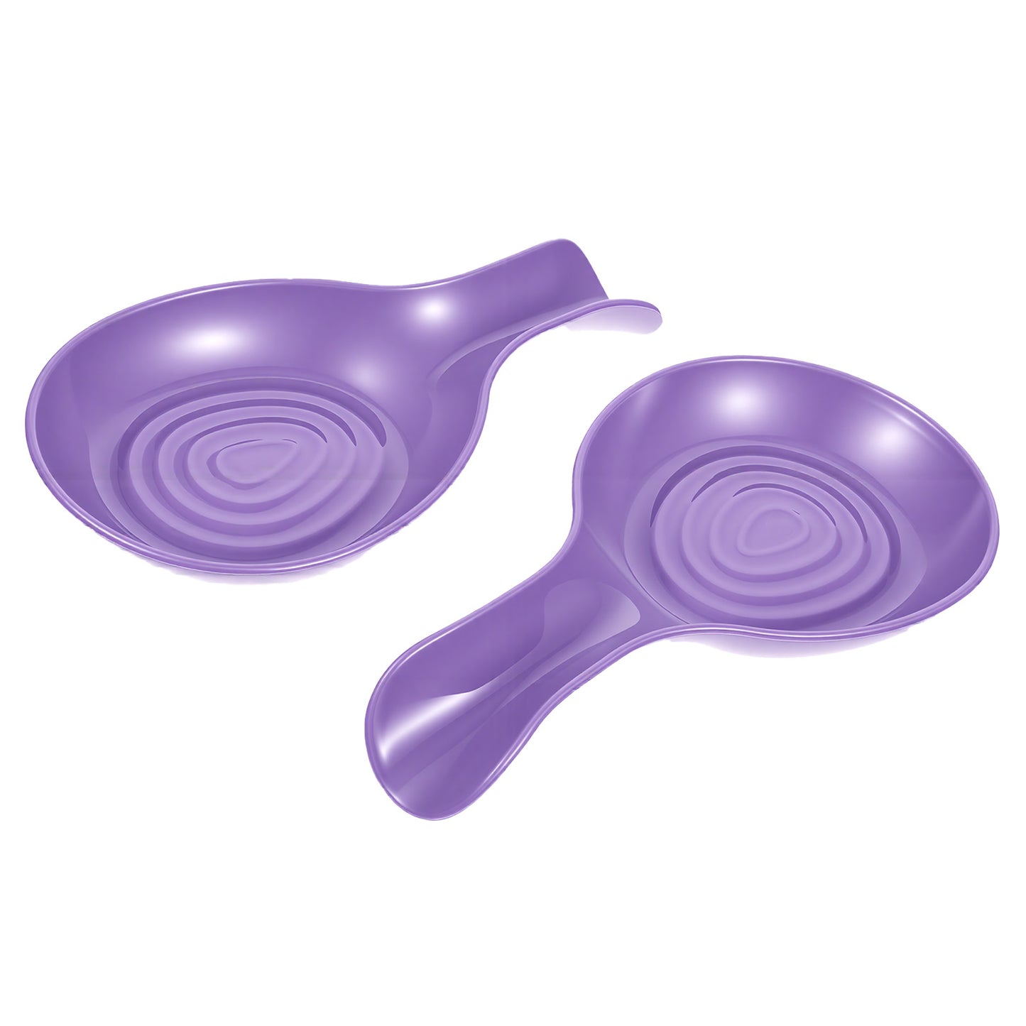 Sorcristy Purple Spoon Rest for Kitchen Counter 2 Pcs Cooking Spoon Holder