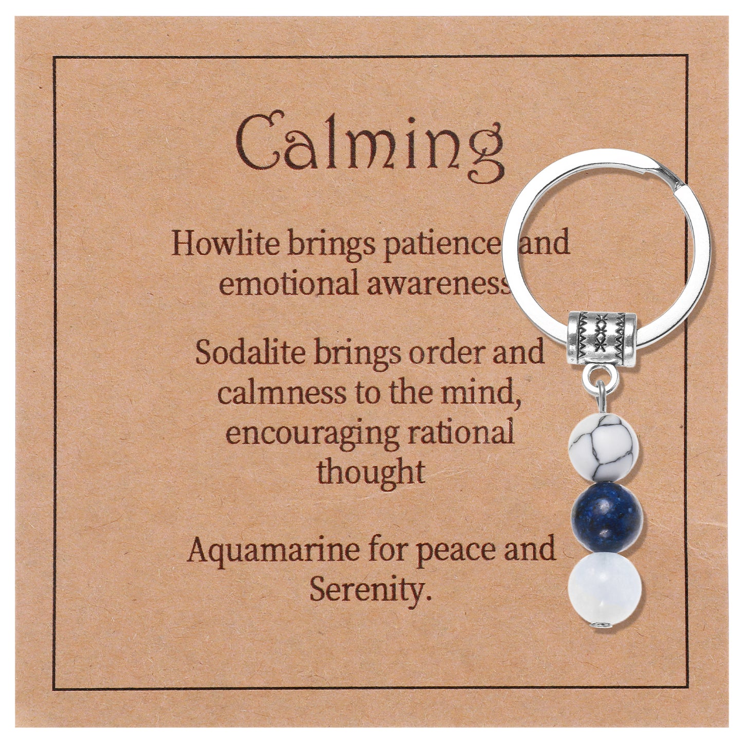 Mabor Natural Crystals Keychain Gift for Beginnings, Healing Stones Keychain Gifts for Anxiety Relief Inspirational Encouragement for Friends Farewell Going Away Gifts for Coworker