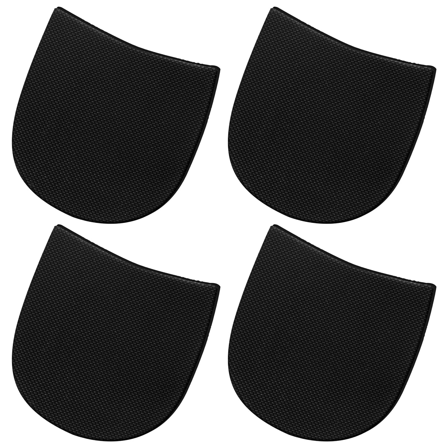 Teaaha 4PCS Shoe Heel Repair Patches, Rubber Cowboy Boot Heels Replacement Repair Tips Stickers Anti High Heels Caps Non Slip Heel Tread Pad Protectors(3.66×3.46 ×0.15 In)