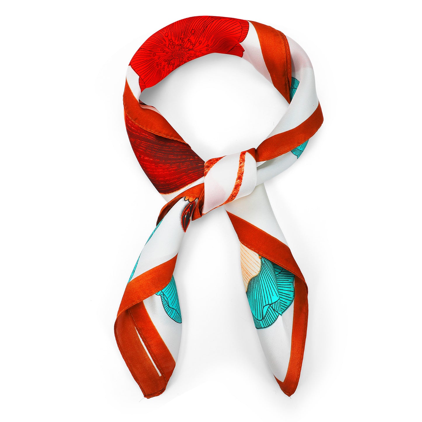Ymapinc Satin Wrap for Women Hair - 27.5x27.5 inch Colorful Printed Silk Neck Scarf for Women Hair Bandanas, Soft Lightweight Fashion Square Head Scarf