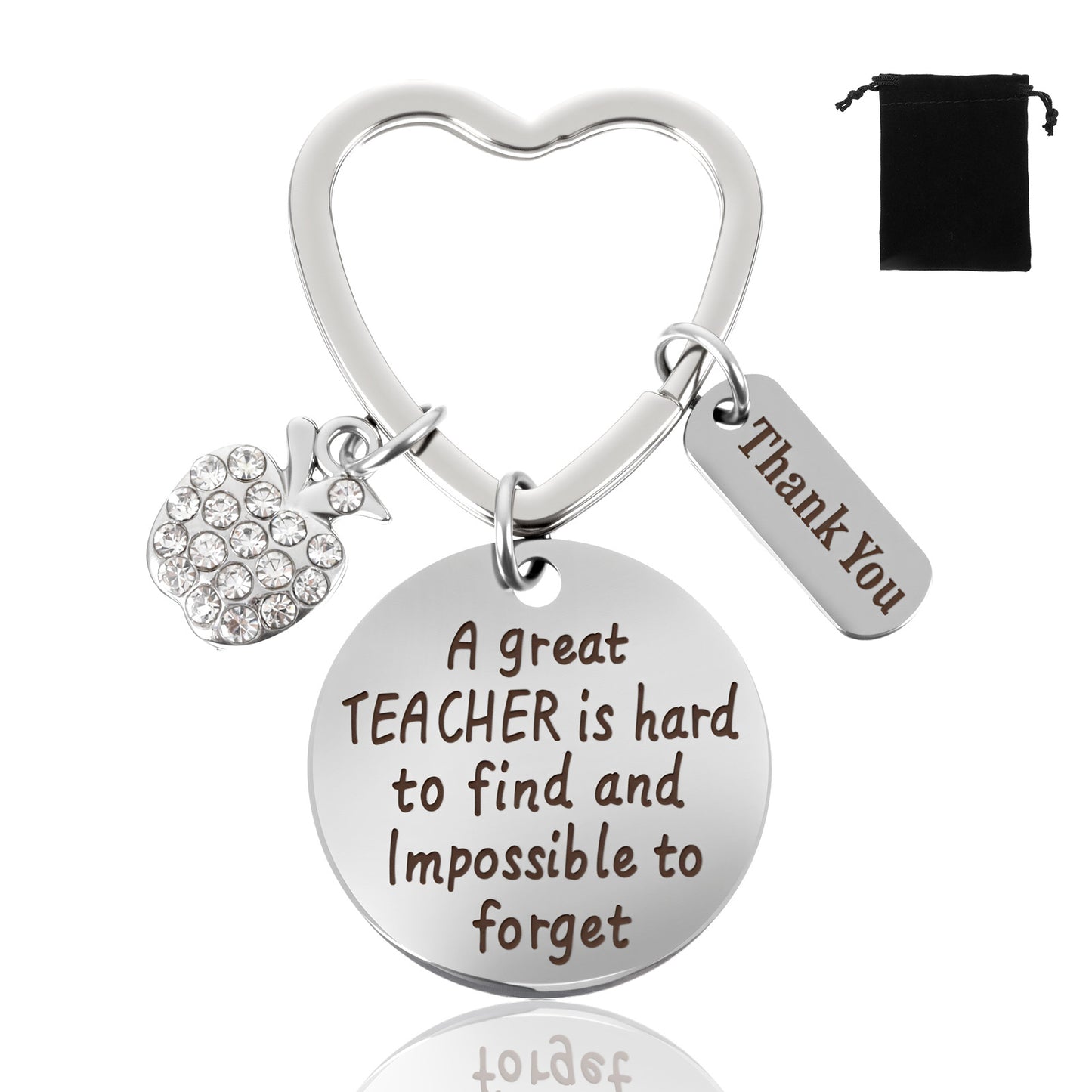 Tyqour Teacher Gifts for Women, Thank You Teachers Keyring, Teachers Appreciation Gifts for Best Teacher Assistant Valentine Birthday Gift Stuff Accessories