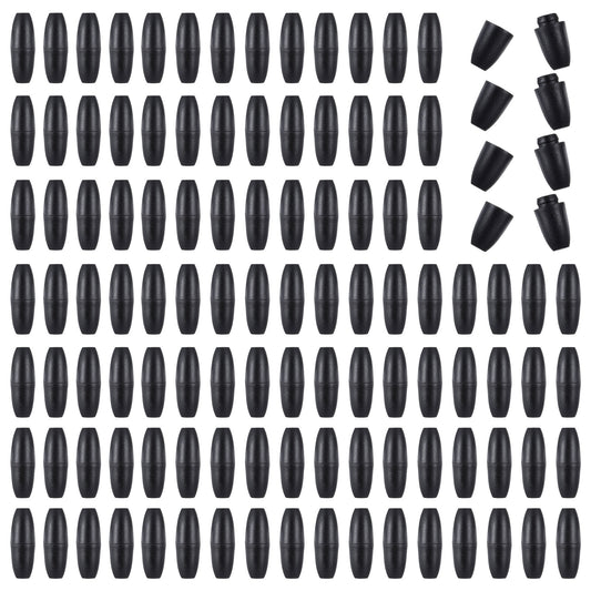 Ymapinc 100Pcs Breakaway Lanyard Clasp Plastic Break Away Clasps for Necklace Bracelets Lanyards DIY Crafts Black Safety Barrel Connectors for Jewelry Making (24mm)