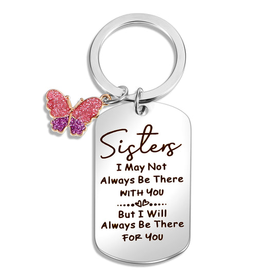 Ymapinc Sisters Gifts from Sister Cute Keychain Stuffers for Teenage Girls Adult Sister Gift Ideas Personalised Keyring for Ffridenship Big Sister Birthday Gift Under 5 Pounds for Adults