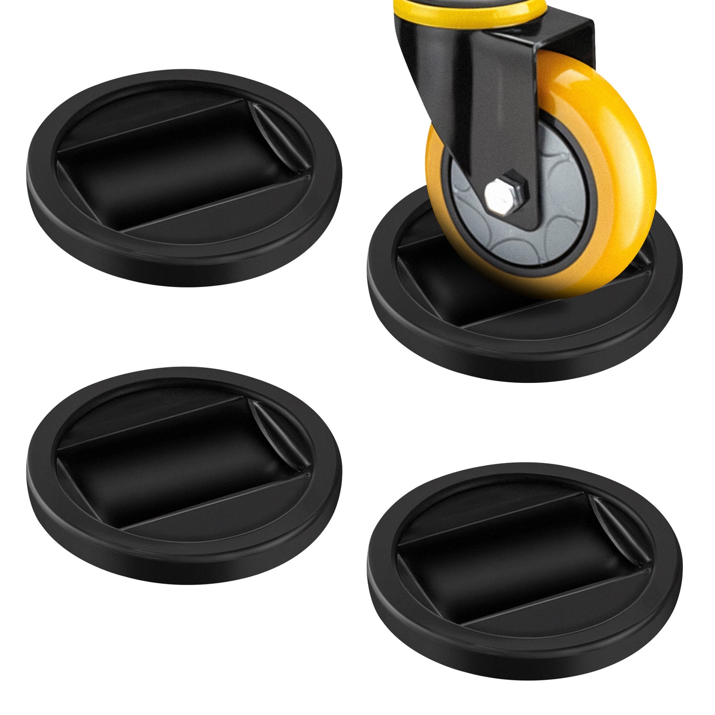 Mabor 4Pcs Bed Stoppers to Prevent Sliding, Wheel Stopper for Rolling Furniture Keep Furniture from Sliding Anti Slip Caster Cups for Wheels of Furniture Couch Chair Sofa Bed